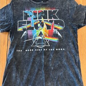 Pink Floyd Graphic T-Shirt - Black Acid Wash
